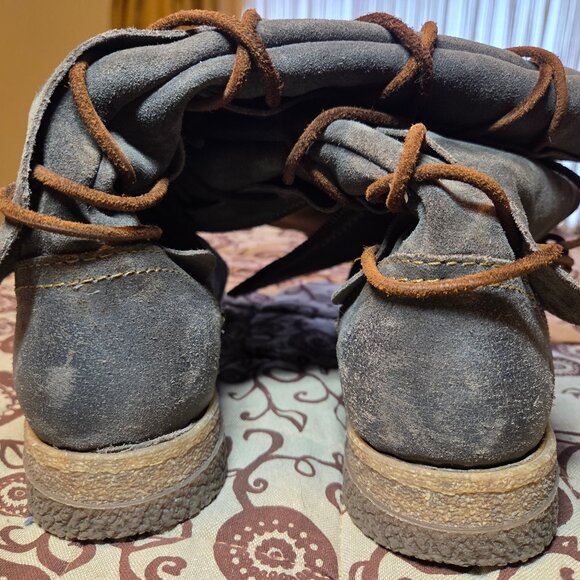 Born Boot "Sable", Wide Shaft Grey, Suede with Lacing, Sz 8/39 - Picture 7 of 12